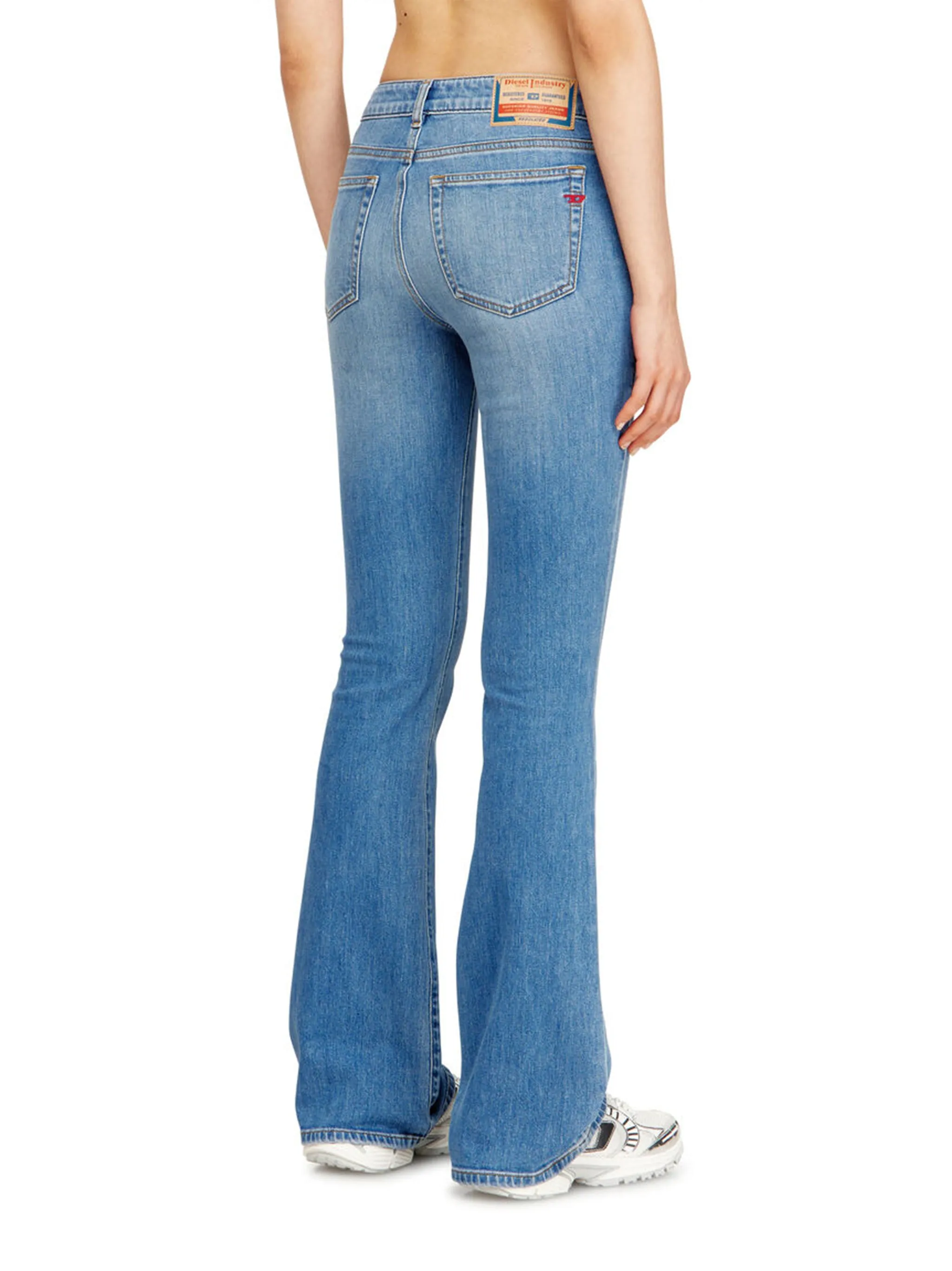 BLUE COTTON ELASTANE FLARED JEANS sold by Lord & Taylor product image thumbnail 3