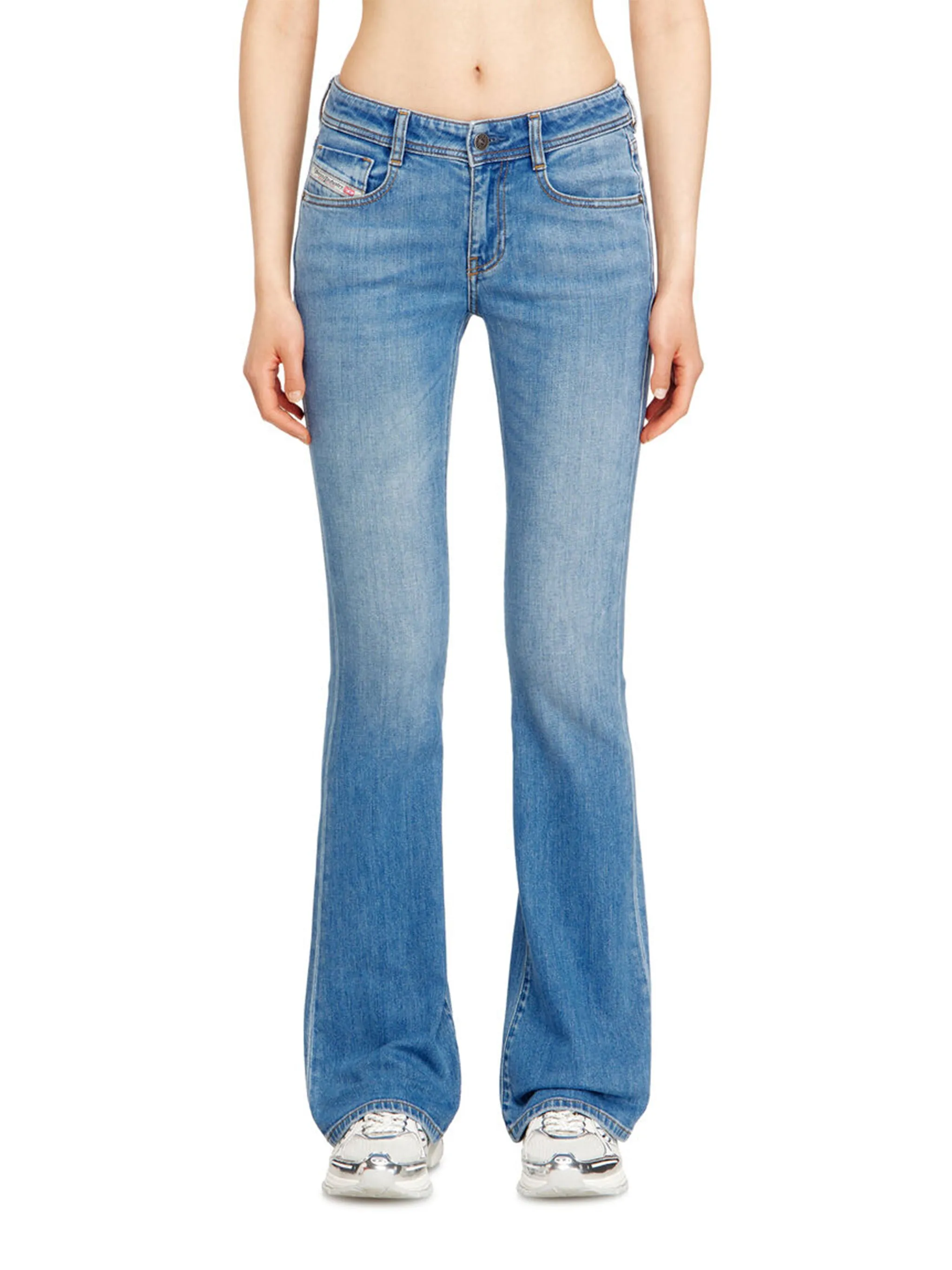 BLUE COTTON ELASTANE FLARED JEANS sold by Lord & Taylor product image thumbnail 2