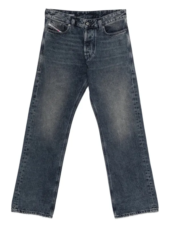 BLUE COTTON WIDE LEG JEANS made by Diesel