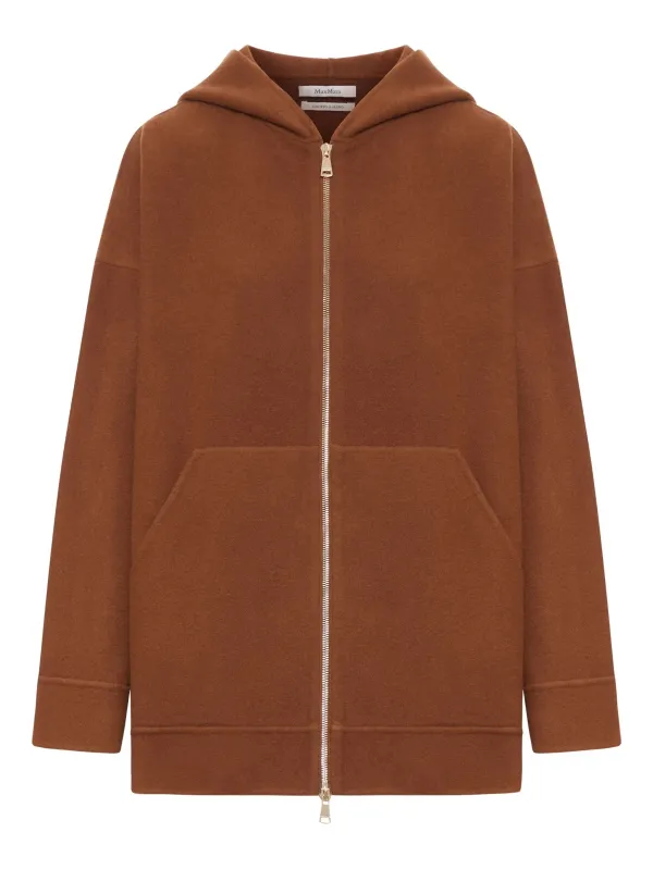 BLACK VIRGIN WOOL CASHMERE ZIP made by MaxMara