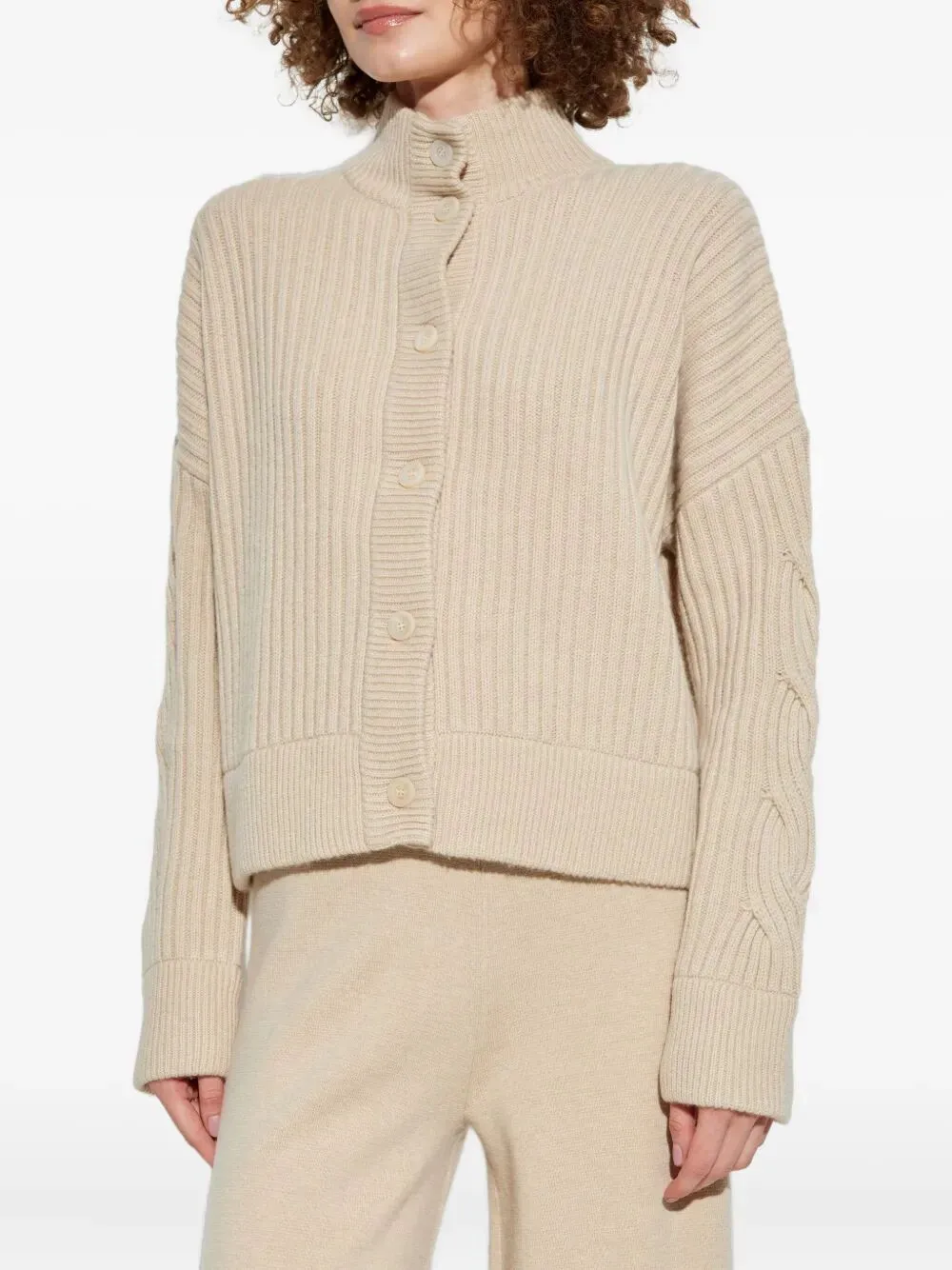 NUDE NEUTRALS WOOL CASHMERE CARDIGAN sold by Lord & Taylor product image thumbnail 4