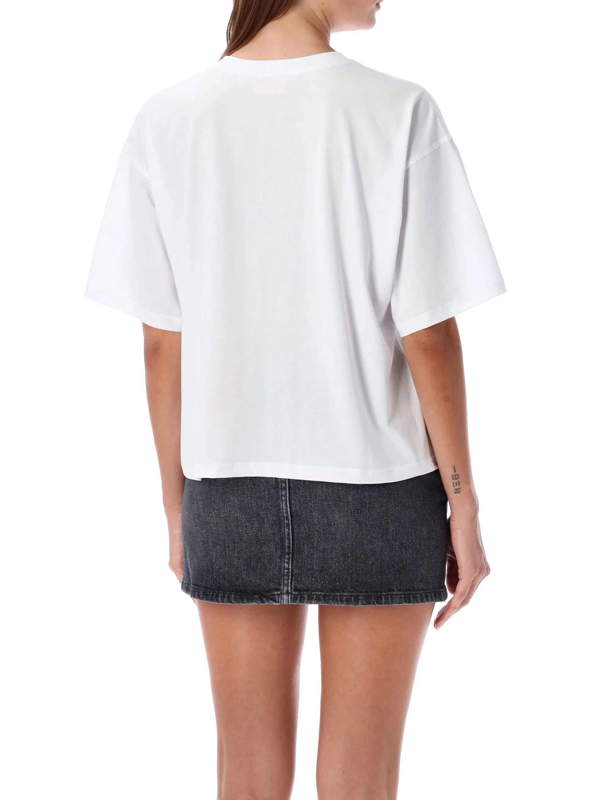WHITE ORGANIC COTTON CROP T-SHIRT sold by Lord & Taylor product image thumbnail 2