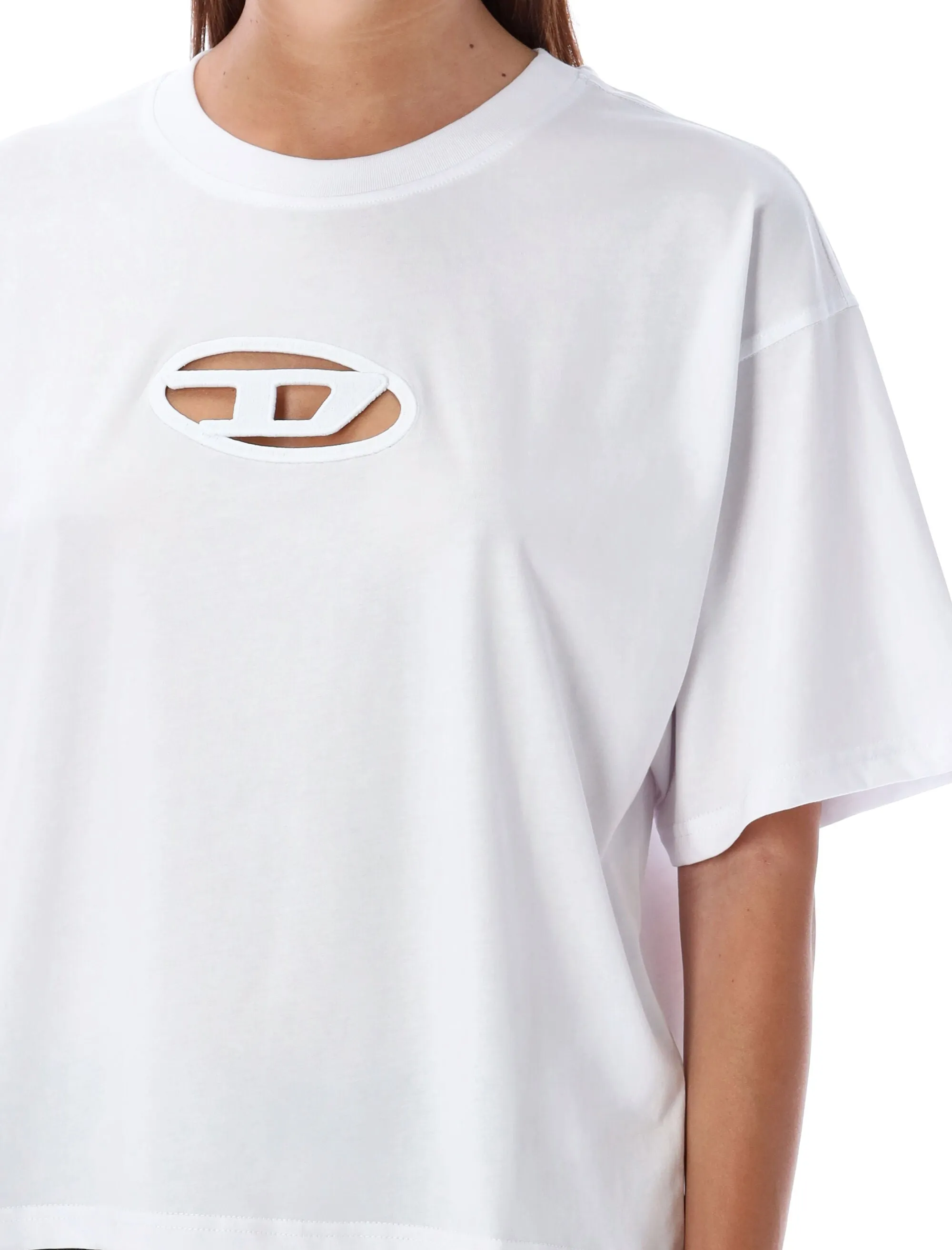 WHITE ORGANIC COTTON CROP T-SHIRT sold by Lord & Taylor product image thumbnail 3