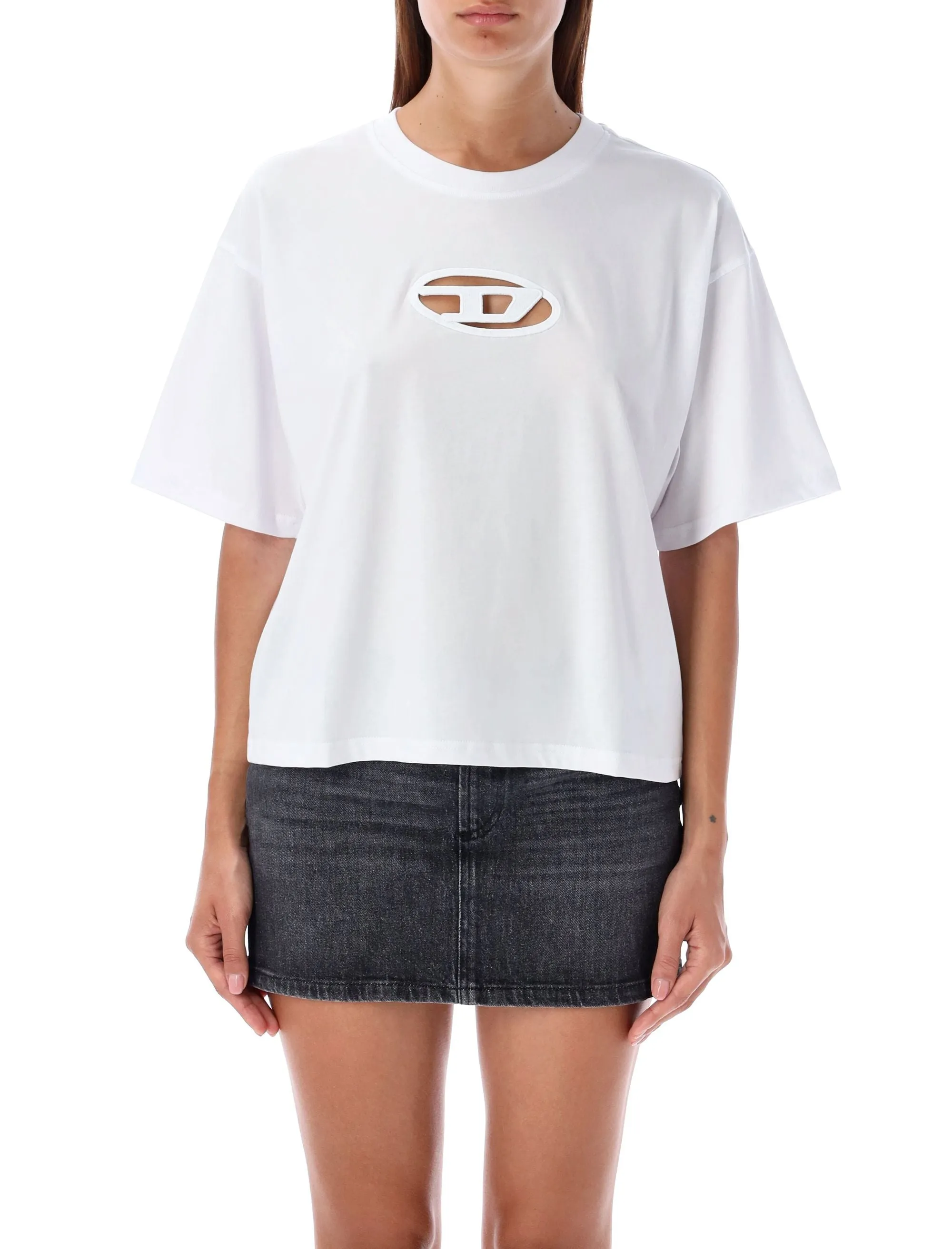 WHITE ORGANIC COTTON CROP T-SHIRT sold by Lord & Taylor