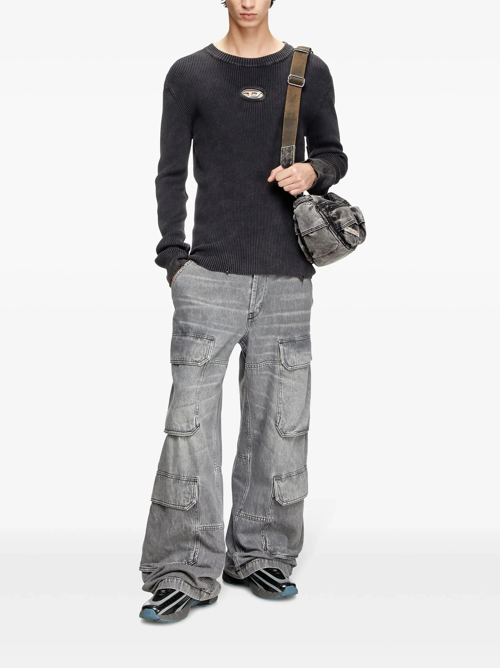 BLACK COTTON NYLON SWEATER sold by Lord & Taylor product image thumbnail 2