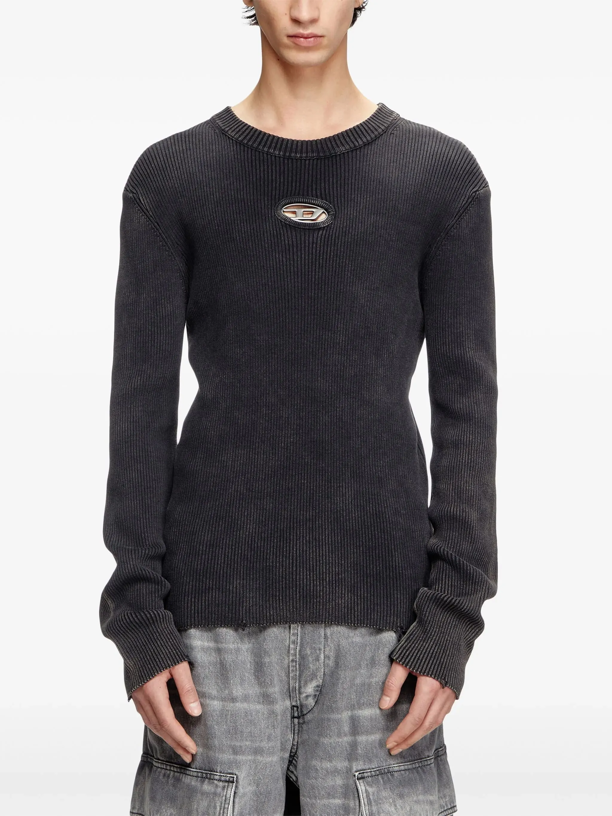 BLACK COTTON NYLON SWEATER sold by Lord & Taylor product image thumbnail 3