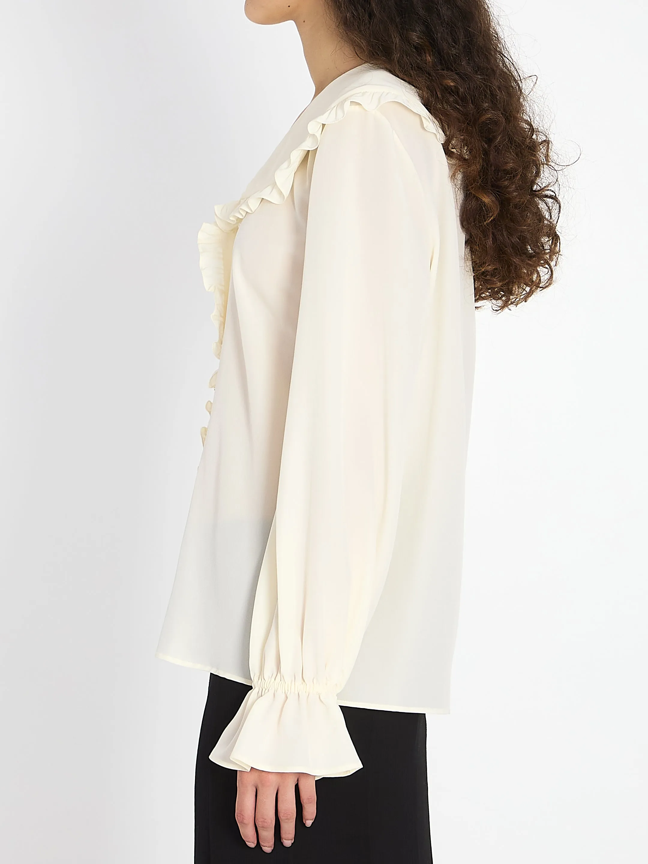 Fluid silk blouse sold by Lord & Taylor product image thumbnail 3