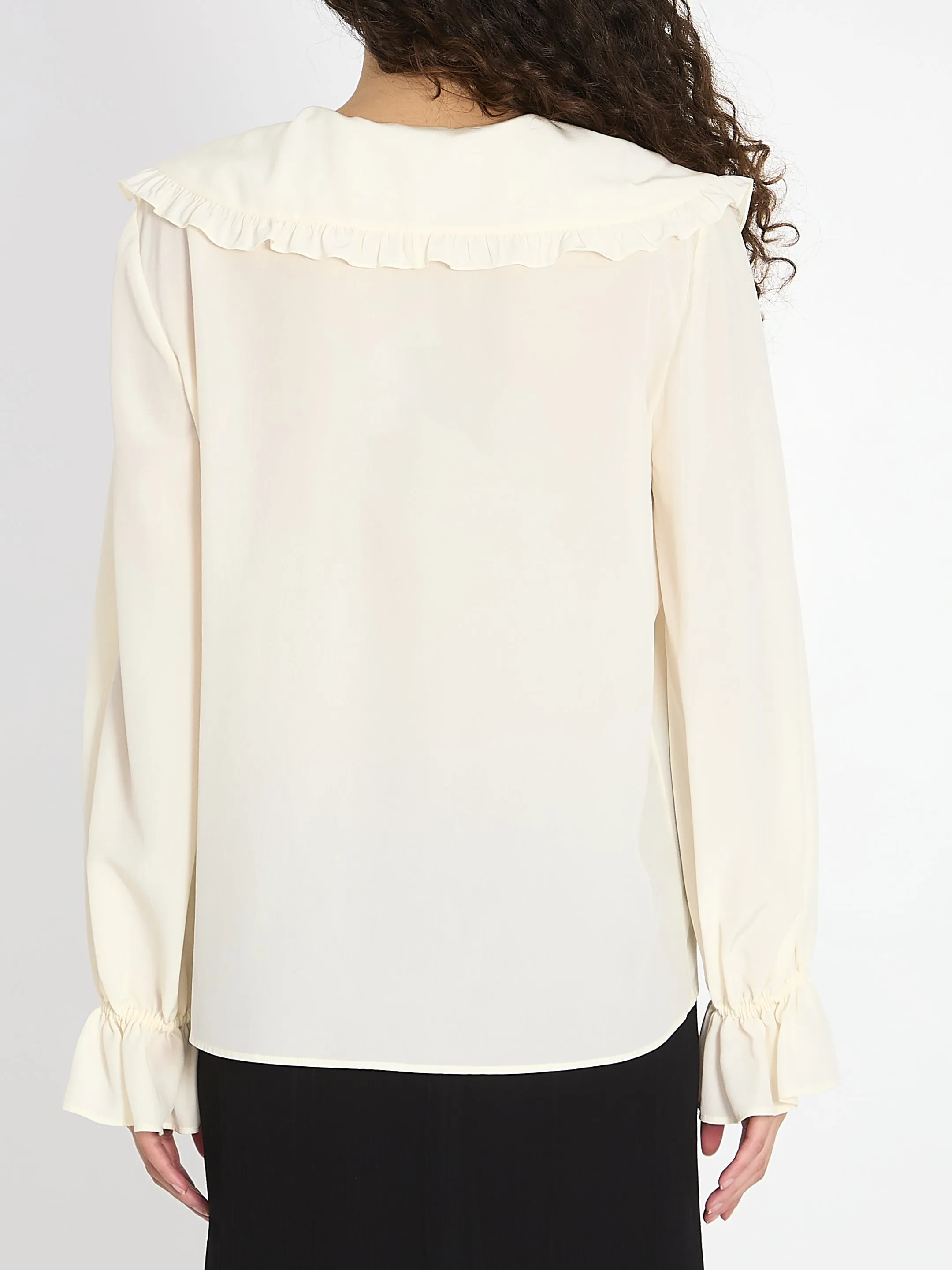 Fluid silk blouse sold by Lord & Taylor product image thumbnail 4