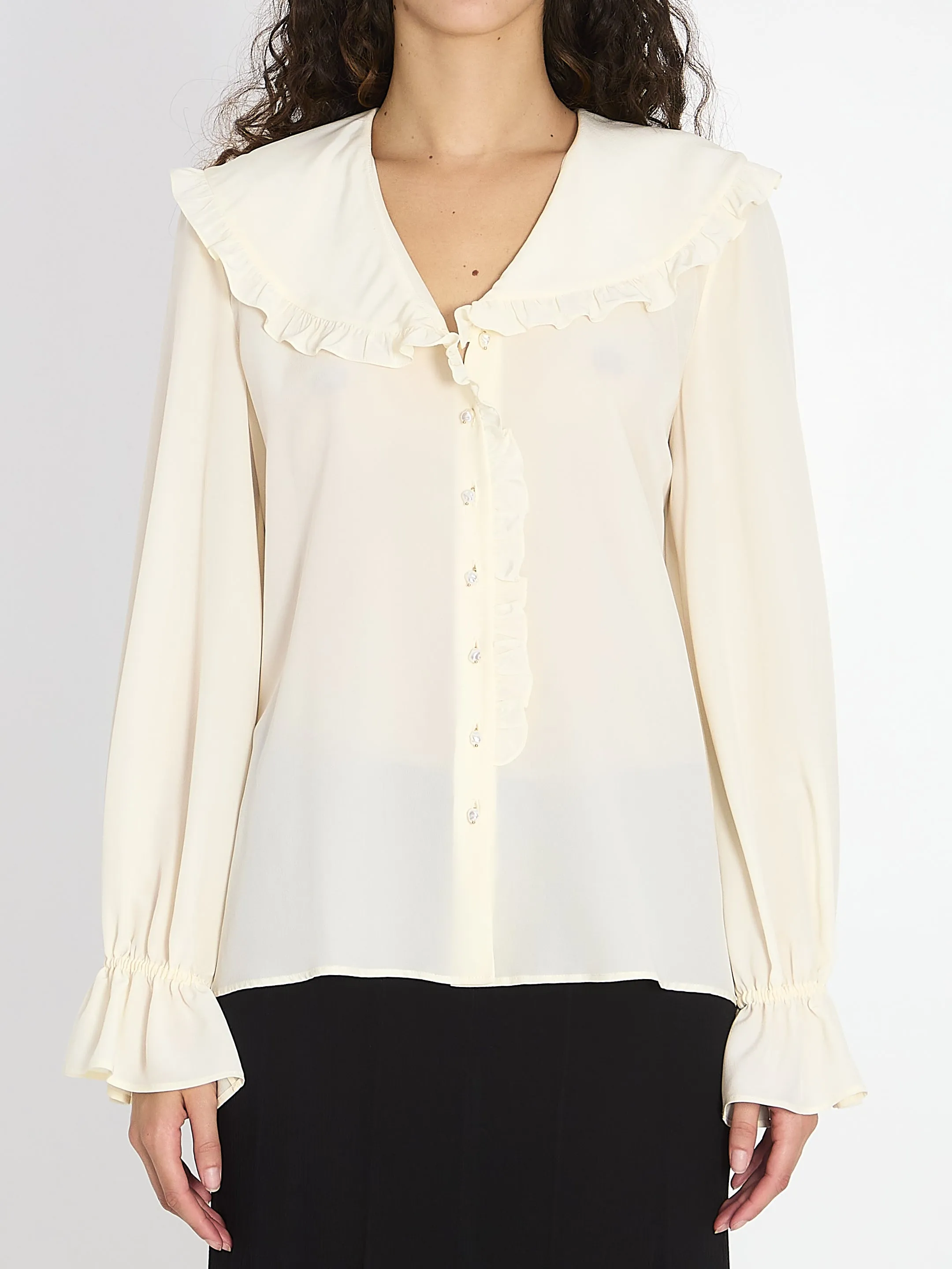 Fluid silk blouse sold by Lord & Taylor