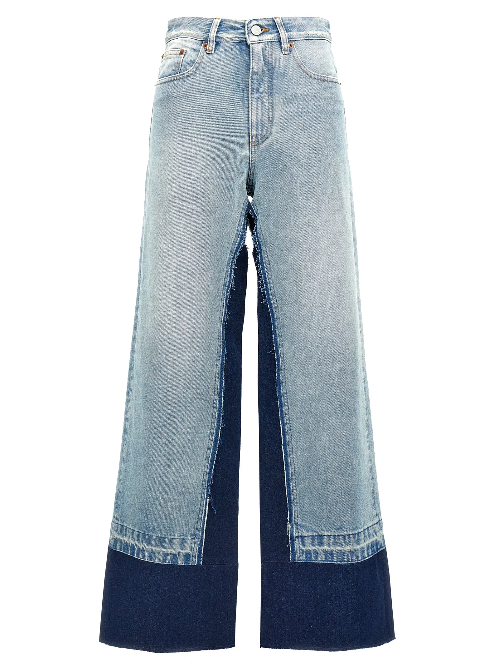 Contrast insert jeans sold by Lord & Taylor
