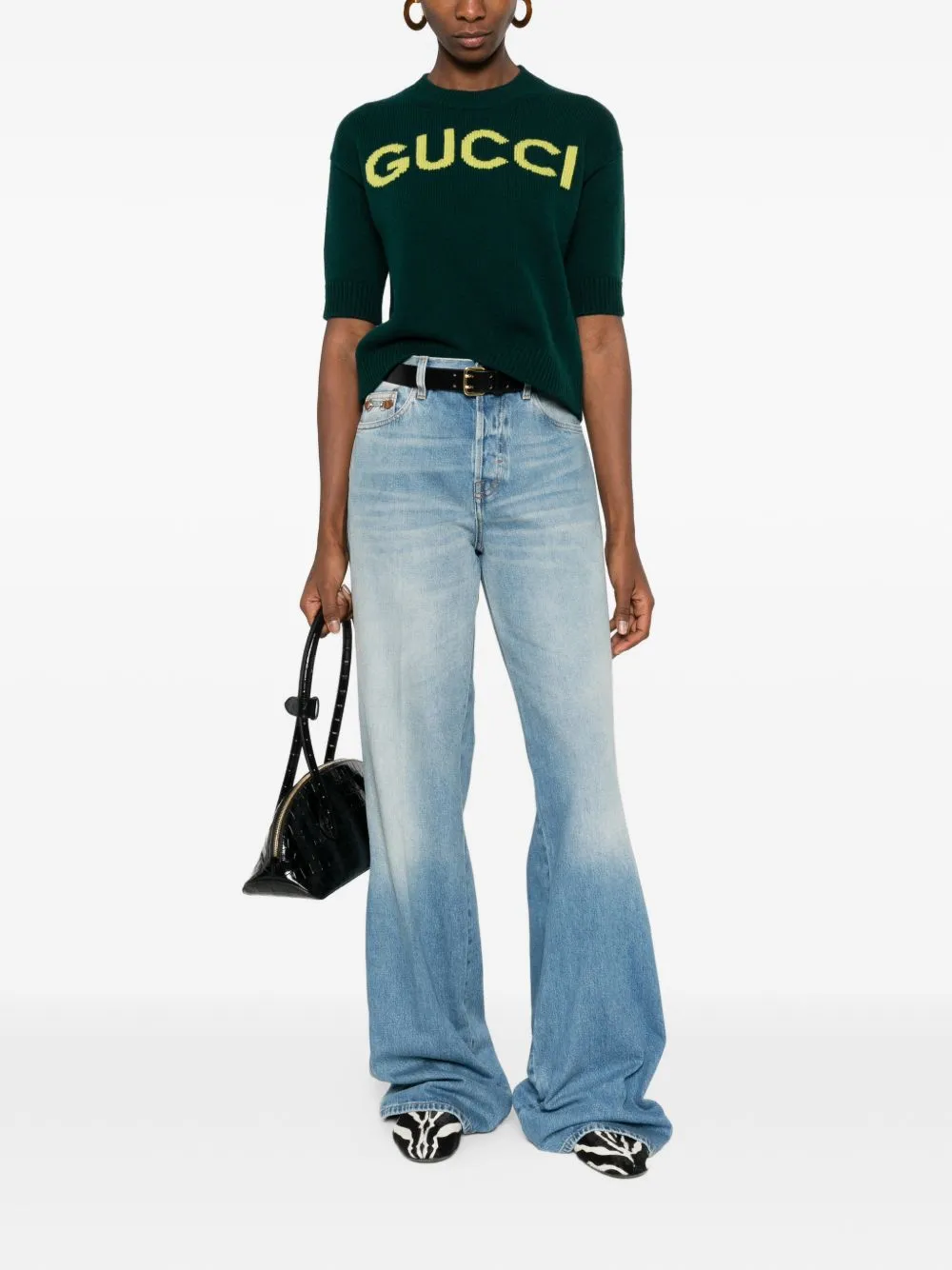 FLARE JEANS IN DENIM COTTON LIGHTENED EFFECT sold by Lord & Taylor product image thumbnail 3