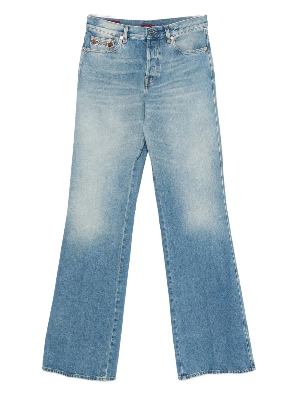 FLARE JEANS IN DENIM COTTON LIGHTENED EFFECT sold by Lord & Taylor
