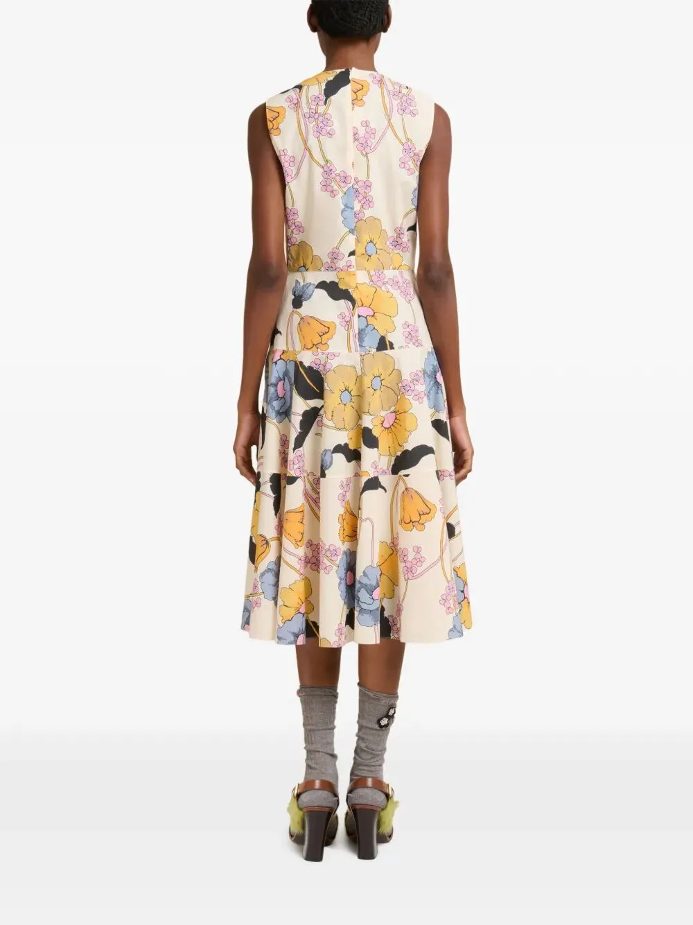 SLEEVELESS MIDI DRESS WITH FLORAL PATTERN sold by Lord & Taylor product image thumbnail 4