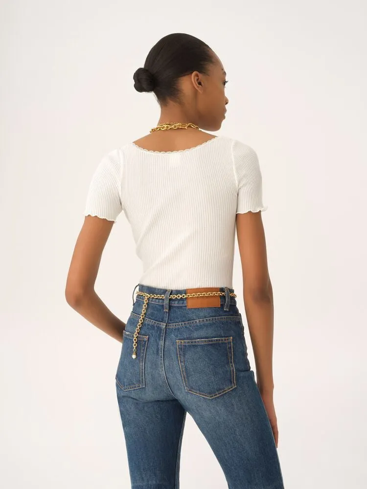 BLUE COTTON DENIM JEANS sold by Lord & Taylor product image thumbnail 3