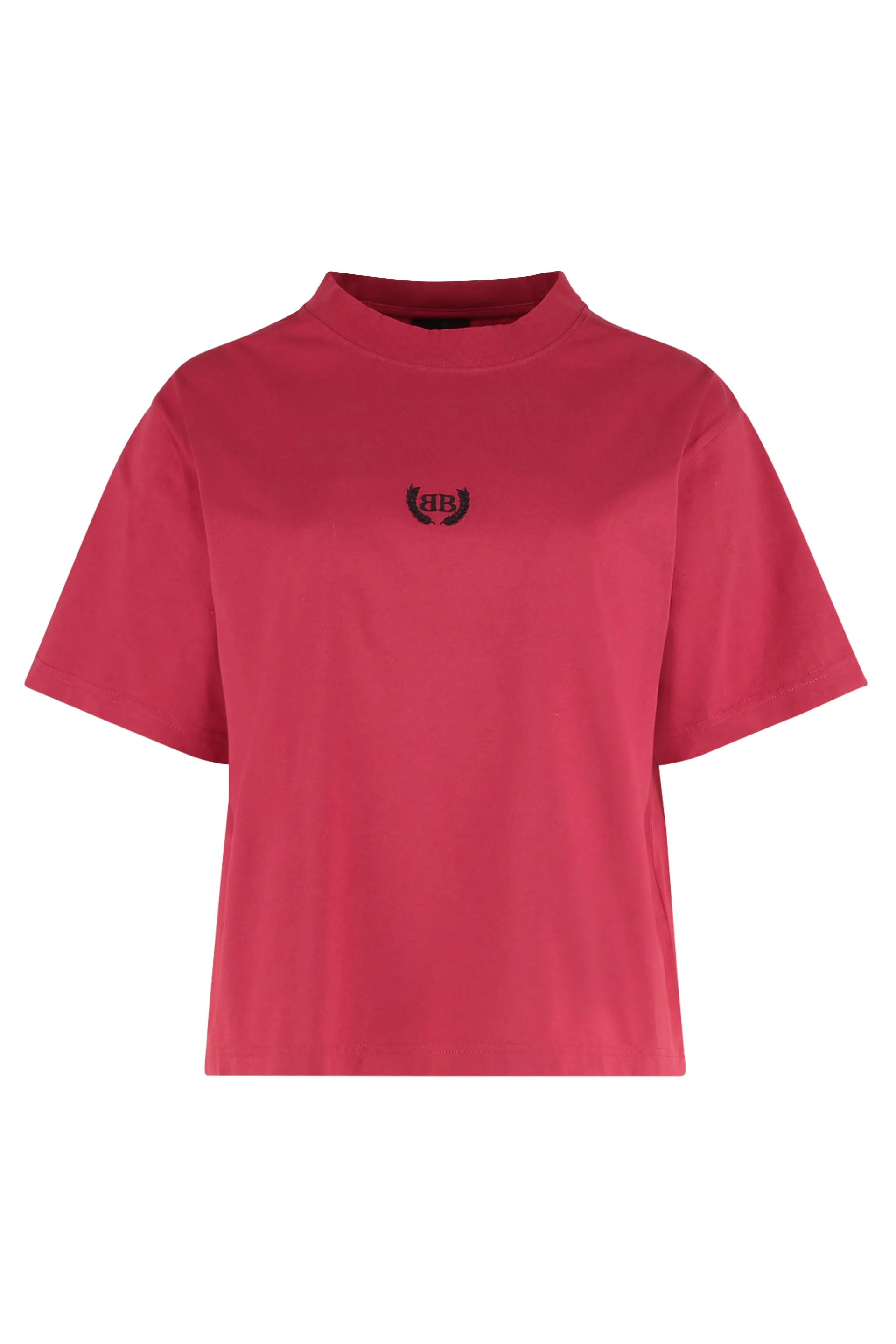 RED SS T-SHIRT BLACK EMBROIDERED LOGO sold by Lord & Taylor