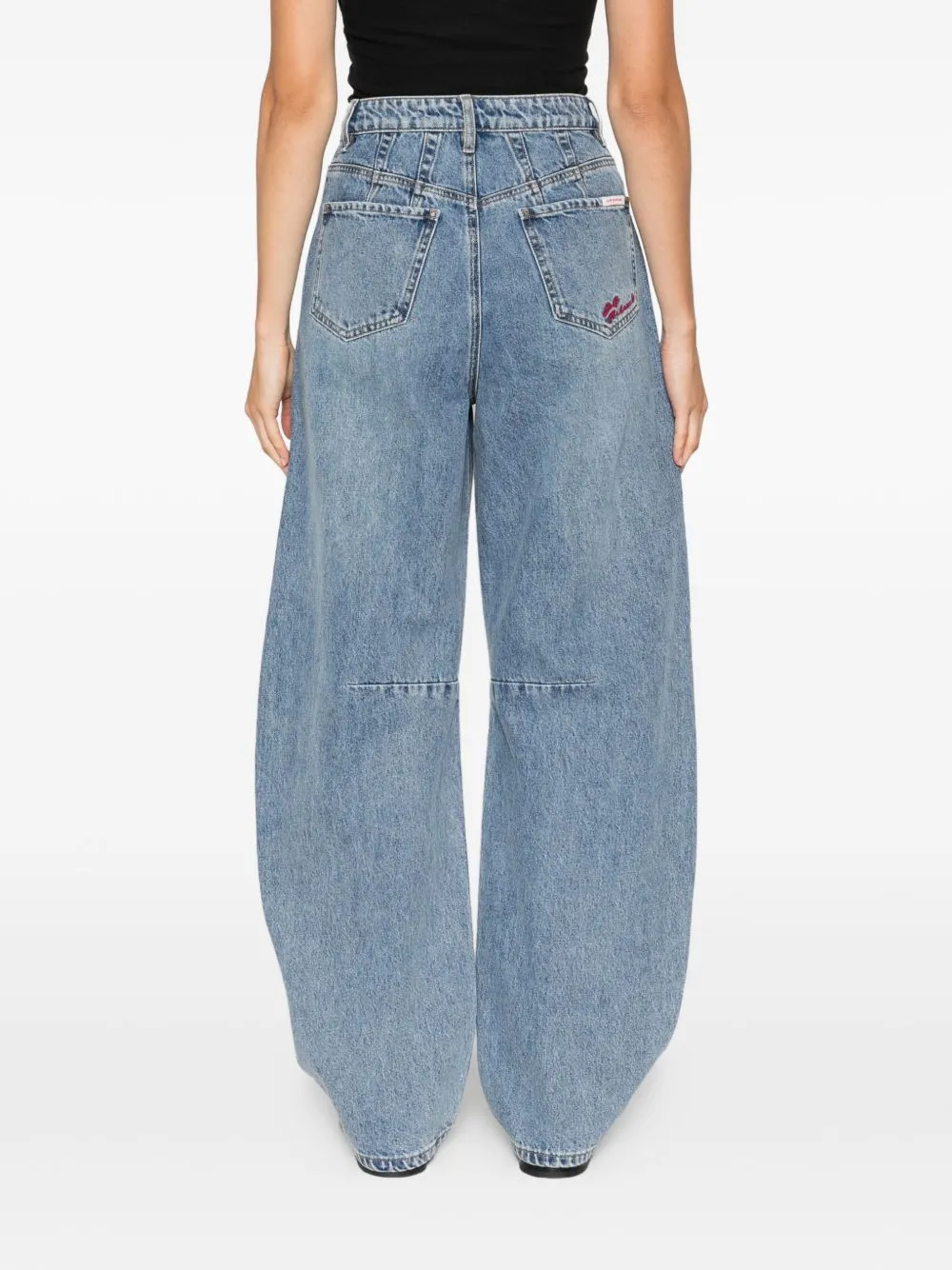 WIDE LEG DENIM JEANS sold by Lord & Taylor product image thumbnail 4