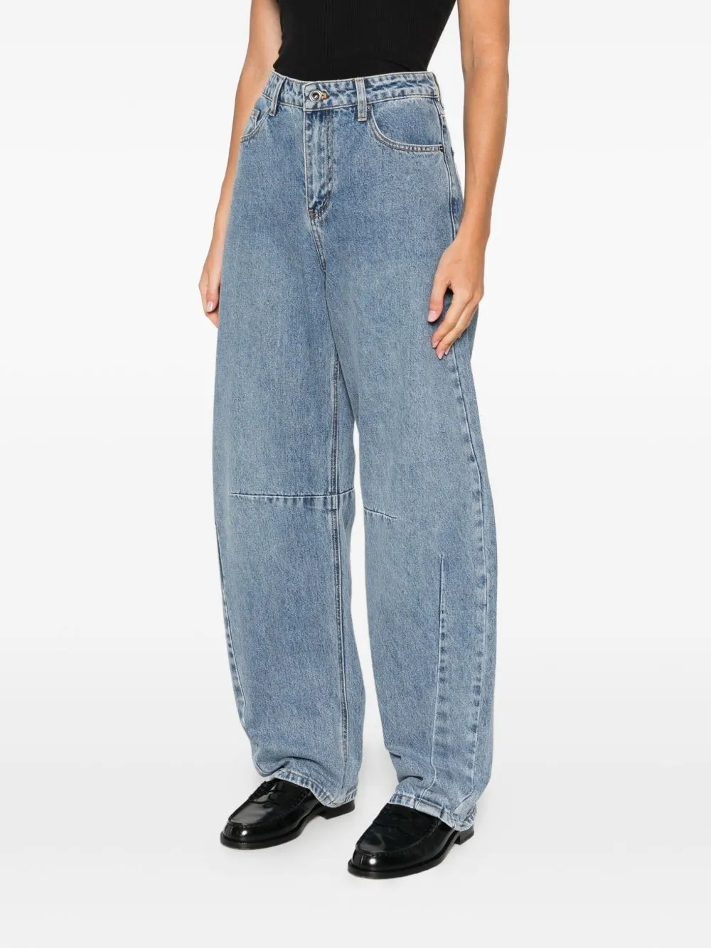 WIDE LEG DENIM JEANS sold by Lord & Taylor product image thumbnail 5