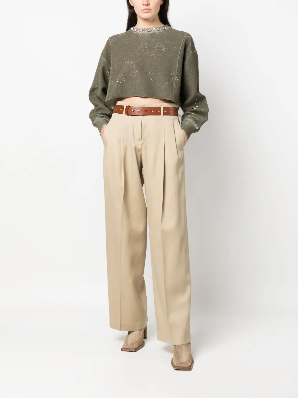 BEIGE CAMEL STRAIGHT LEG TROUSERS sold by Lord & Taylor product image thumbnail 5