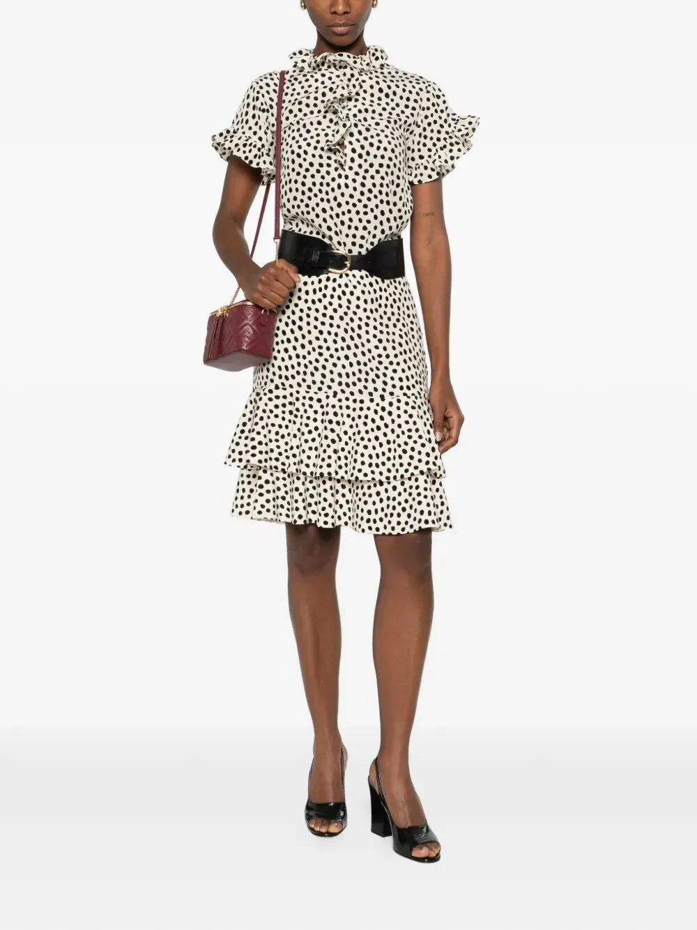 BEIGE SS TOP BLACK POLKA DOTS sold by Lord & Taylor product image thumbnail 3