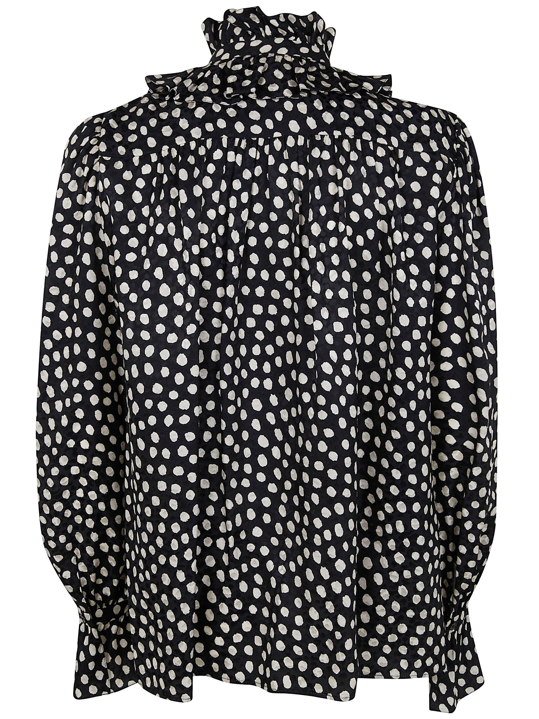 BLACK LS TOP BEIGE POLKA DOTS KNOT DETAIL sold by Lord & Taylor product image thumbnail 4