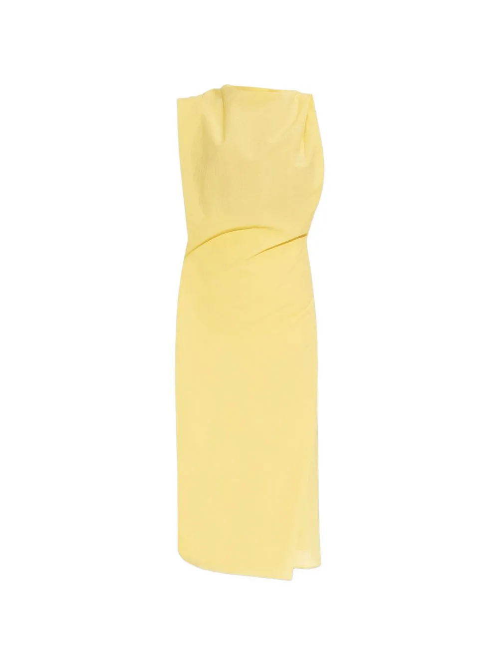 YELLOW SLEEVELESS DRAP MAXI DRESS sold by Lord & Taylor product image thumbnail 4