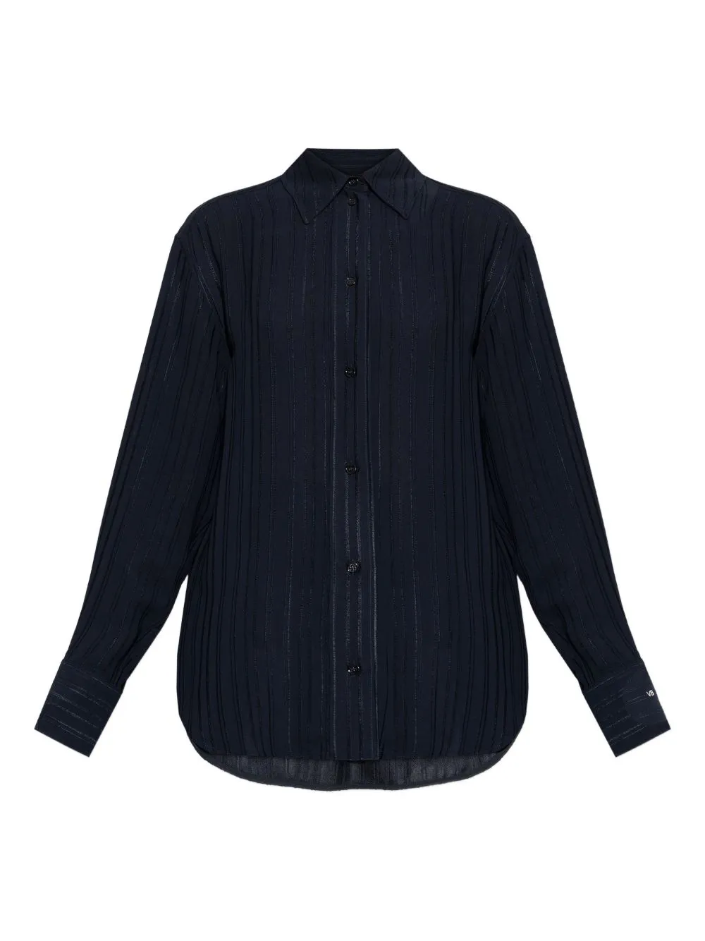 NAVY PYJAMA SHIRT EMBROIDERED STRIPES sold by Lord & Taylor