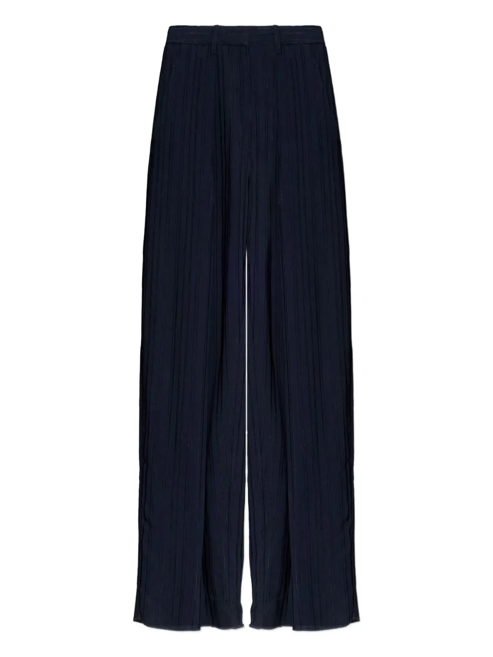 NAVY WIDE TROUSERS EMBROIDERED STRIPES sold by Lord & Taylor