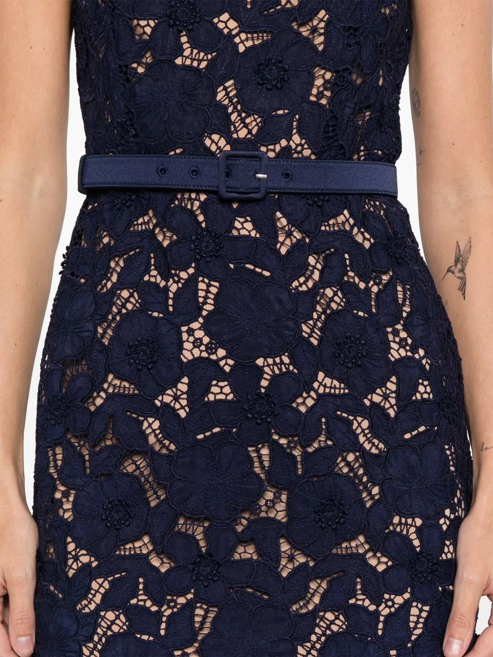 NAVY NUDE MIDI DRESS FLORAL EMBROIDERY sold by Lord & Taylor product image thumbnail 5