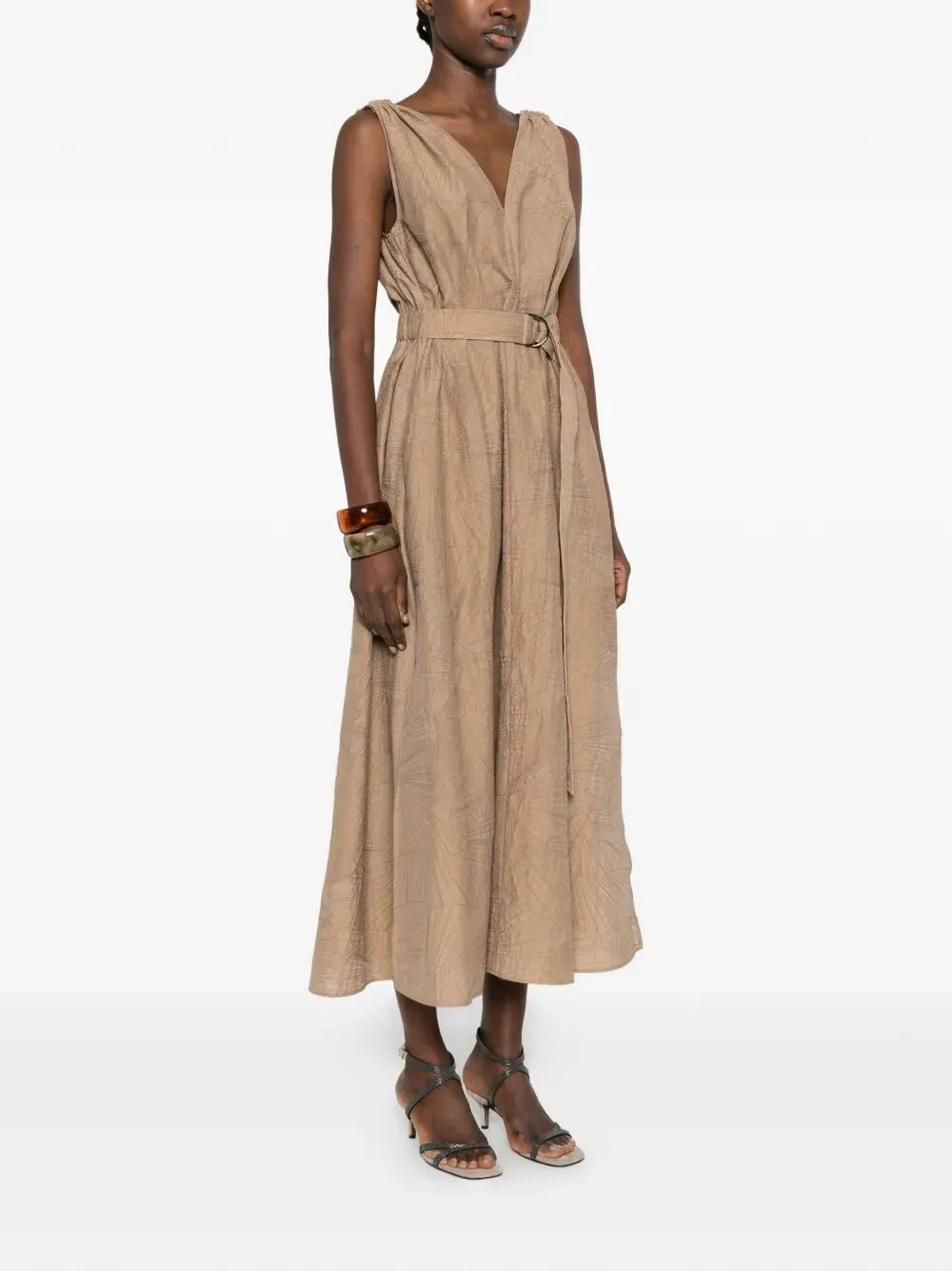 V-NECK BELTED MIDI DRESS sold by Lord & Taylor product image thumbnail 4