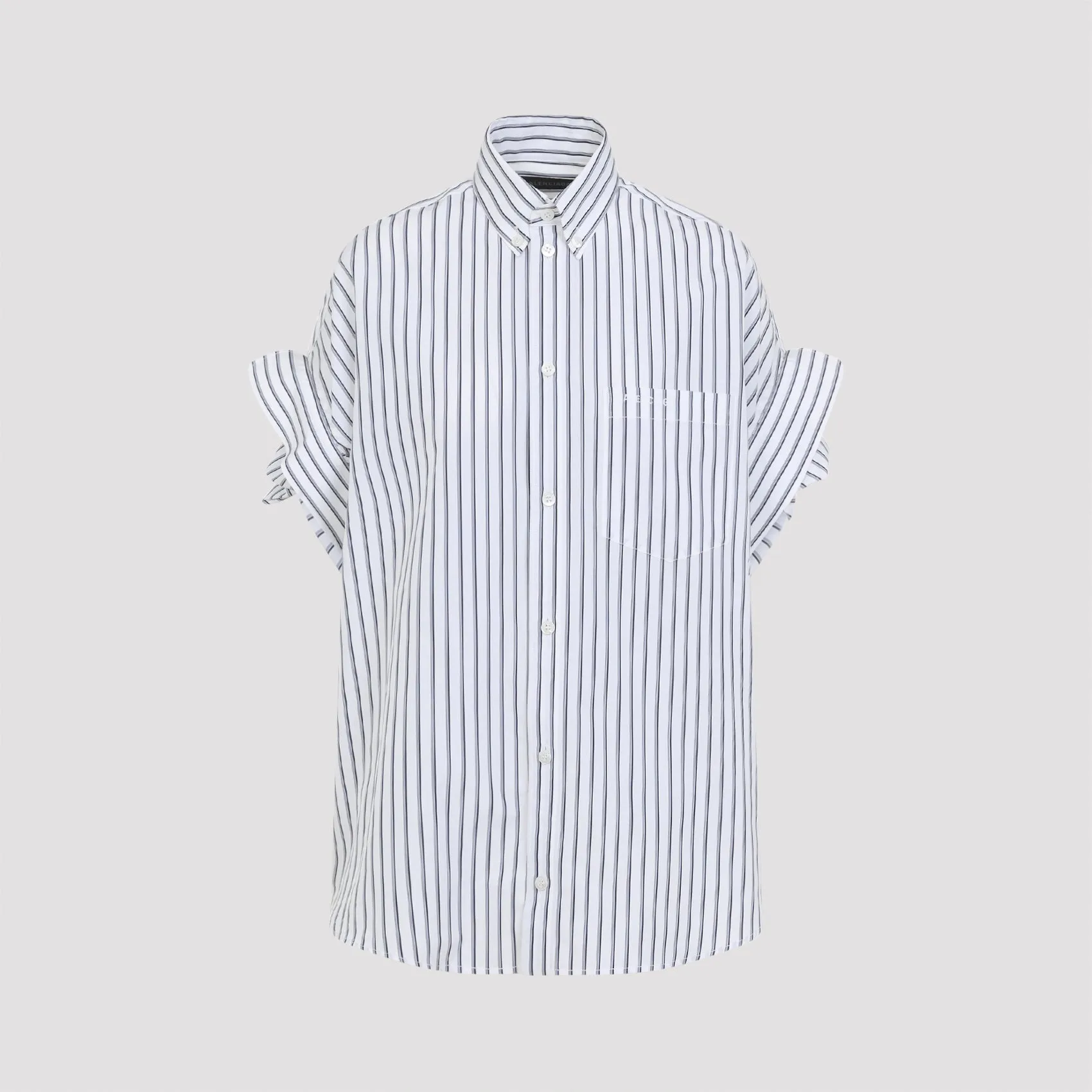 WOMEN`S TUCKED SLEEVE SHIRT IN WHITE/BLUE sold by Lord & Taylor product image thumbnail 2
