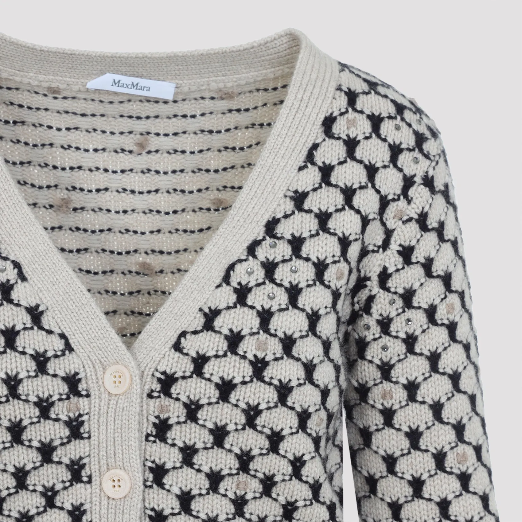 BEIGE MASTRO WOOL AND CASHMERE CARDIGAN sold by Lord & Taylor product image thumbnail 4