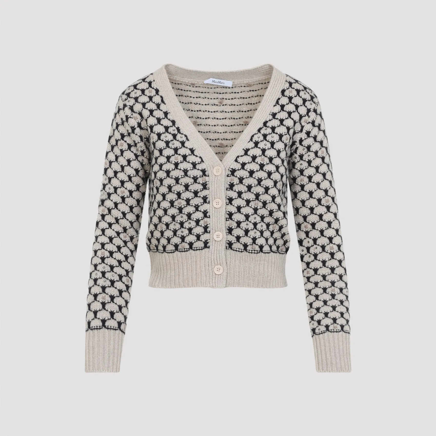 BEIGE MASTRO WOOL AND CASHMERE CARDIGAN sold by Lord & Taylor product image thumbnail 2