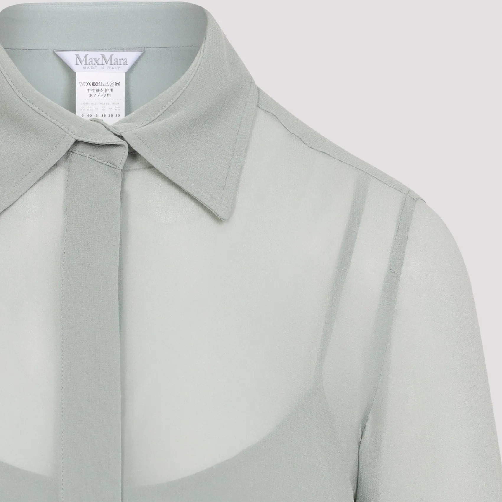 LIGHT GREEN GOLFO SILK SHIRT sold by Lord & Taylor product image thumbnail 4