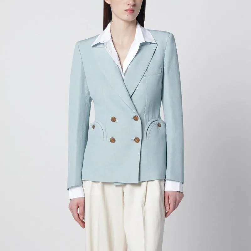 LIGHT BLUE DOUBLEBREASTED JACKET sold by Lord & Taylor