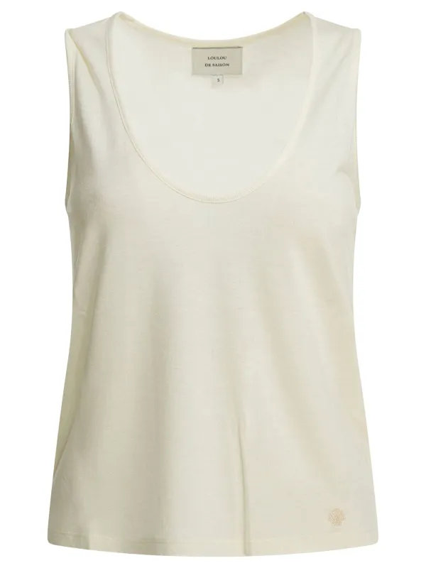 WHITE VISCOSE TOP made by Loulou De Saison