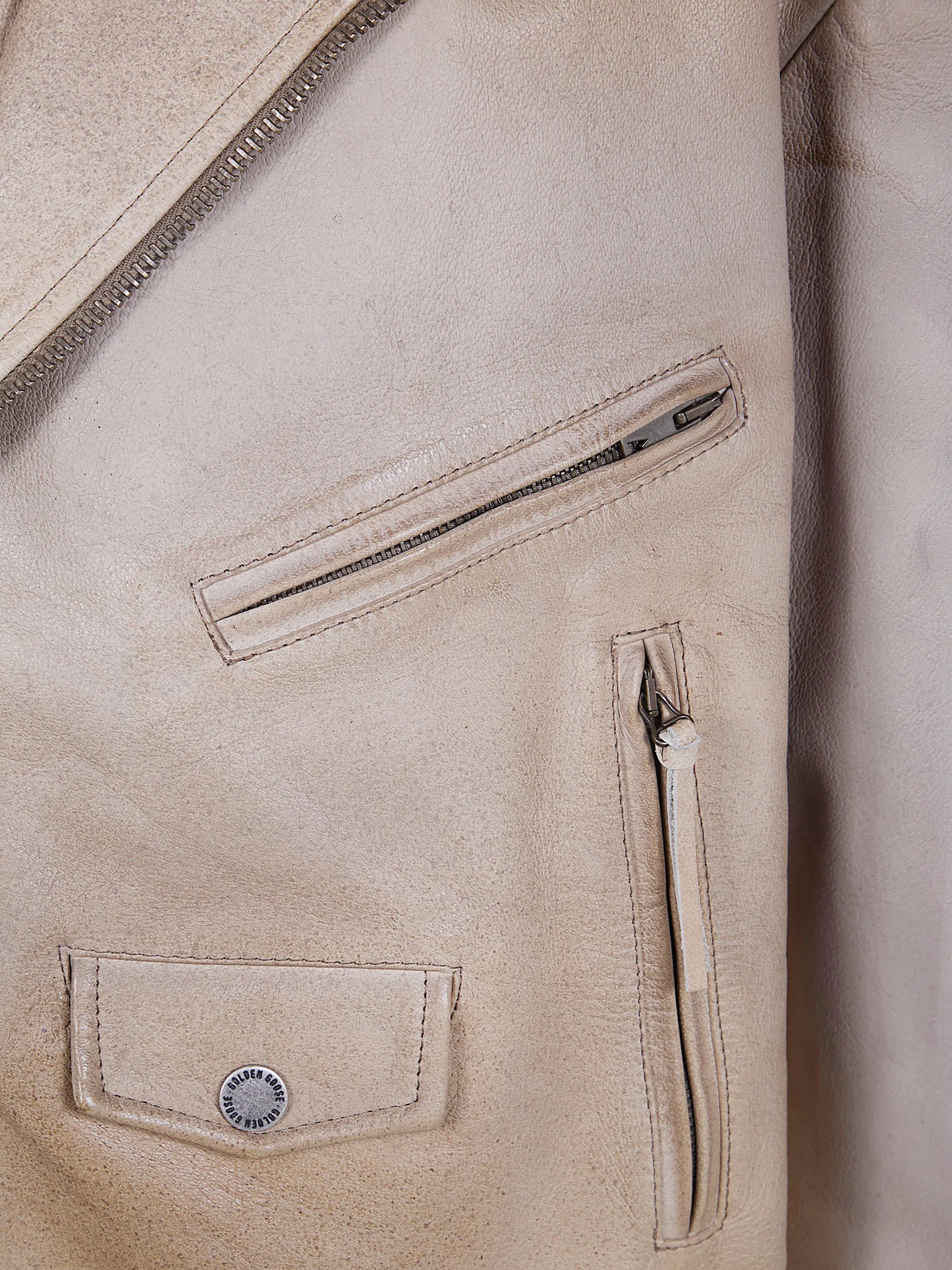 "JOURNEY" UNISEX OVER JACKET PHOEBE TREATED HAND DYED LEATHER sold by Lord & Taylor product image thumbnail 5