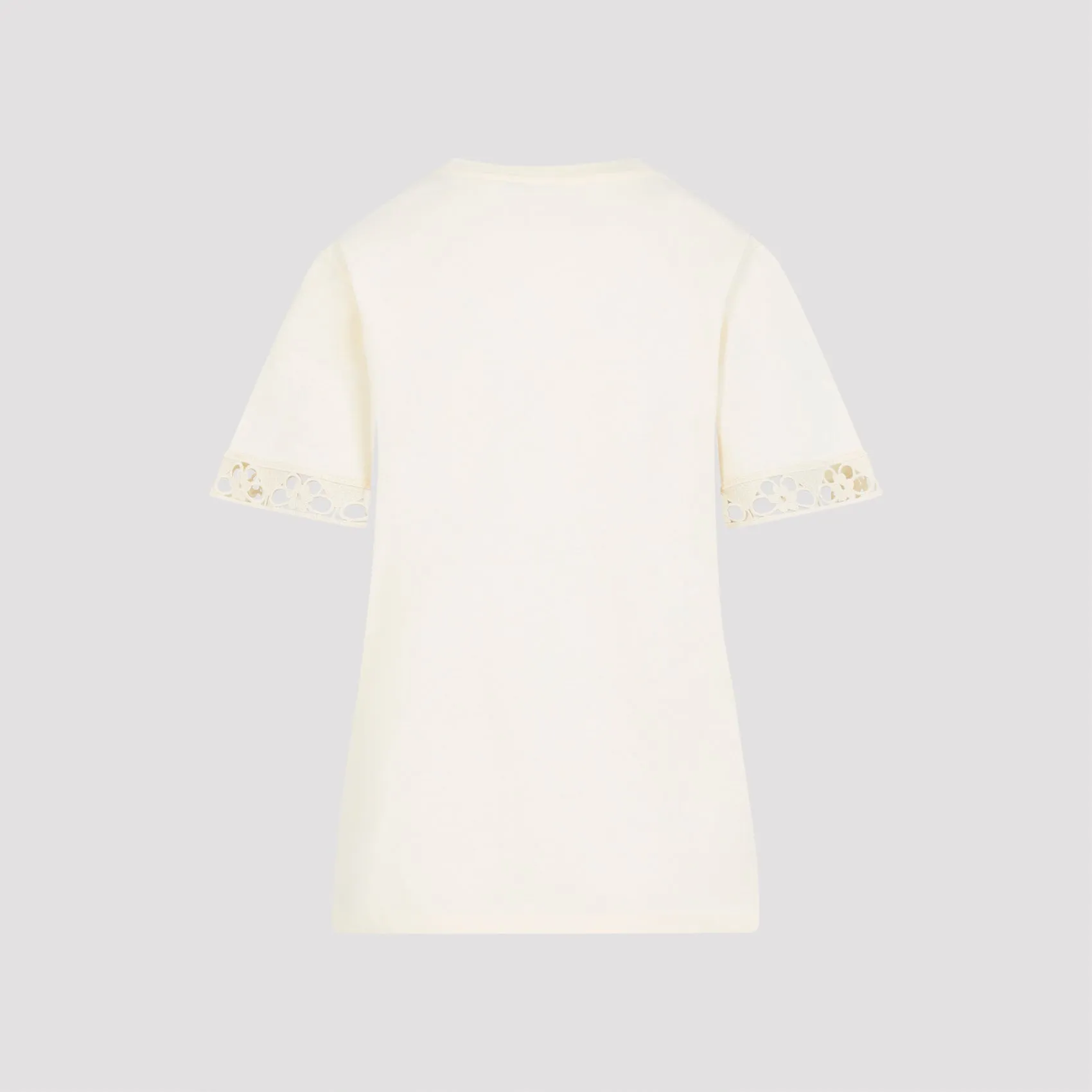 NATURAL WHITE COTTON SHORT SLEEVES T-SHIRT sold by Lord & Taylor product image thumbnail 3