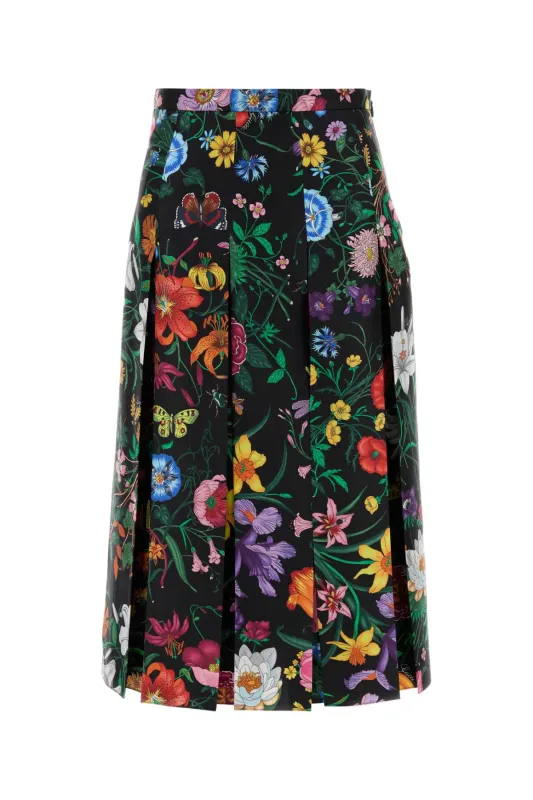 PRINTED TWILL SKIRT made by Gucci