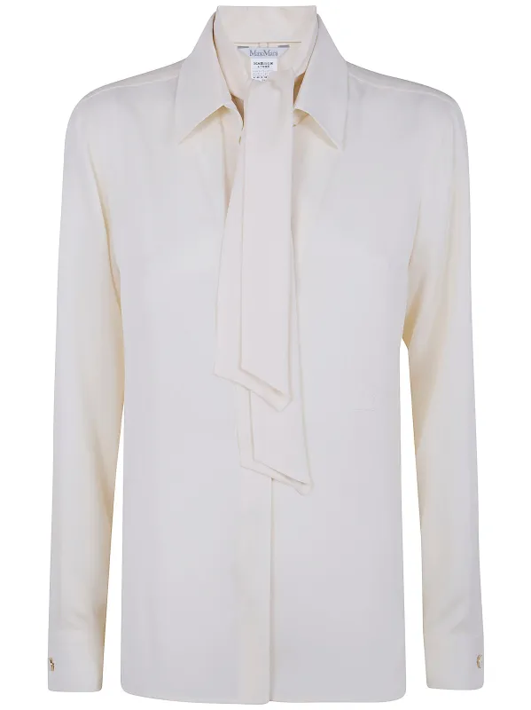 IVORY CREPE COLMO SHIRT made by MaxMara