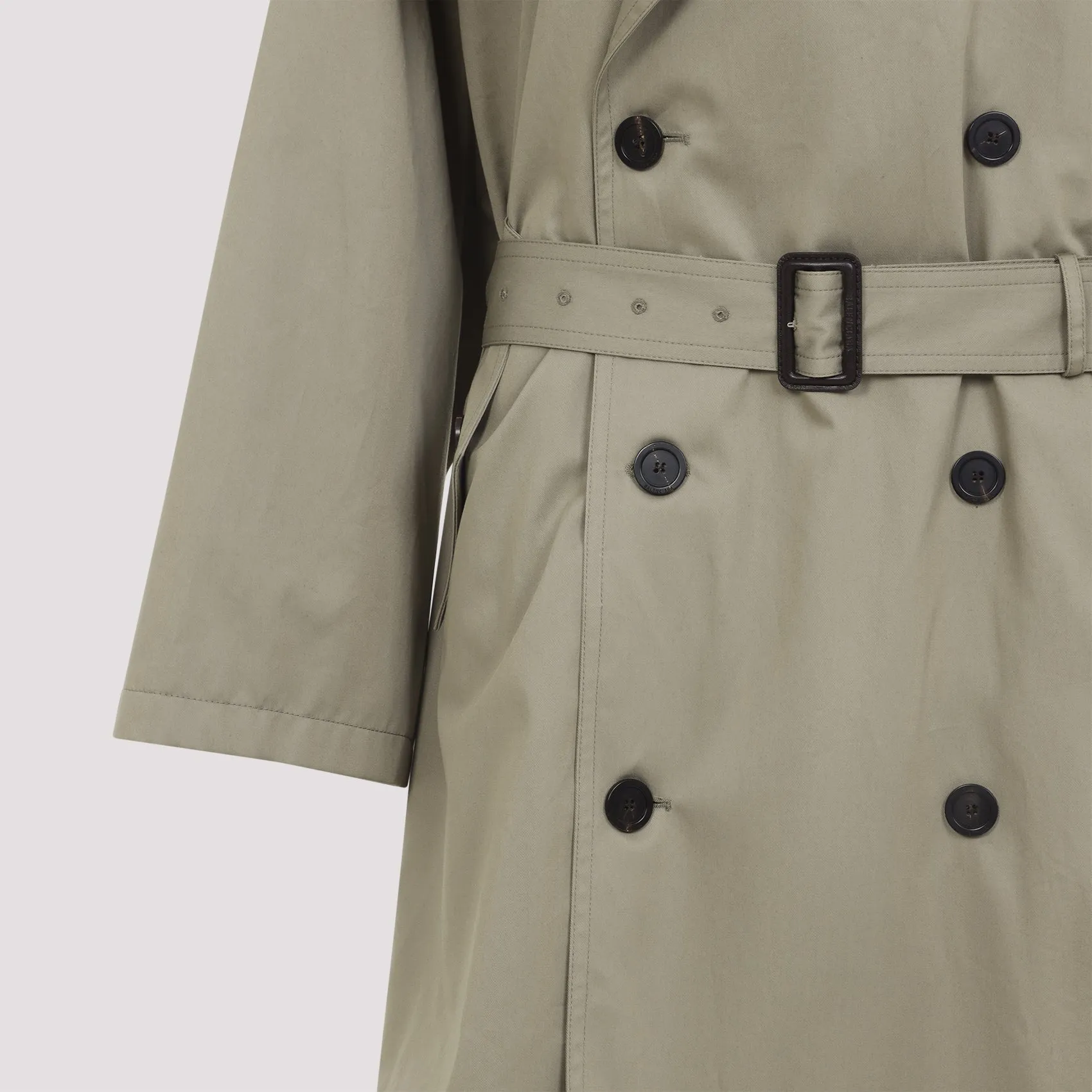 SAGE GREEN GABARDINE TRENCH COAT sold by Lord & Taylor product image thumbnail 4