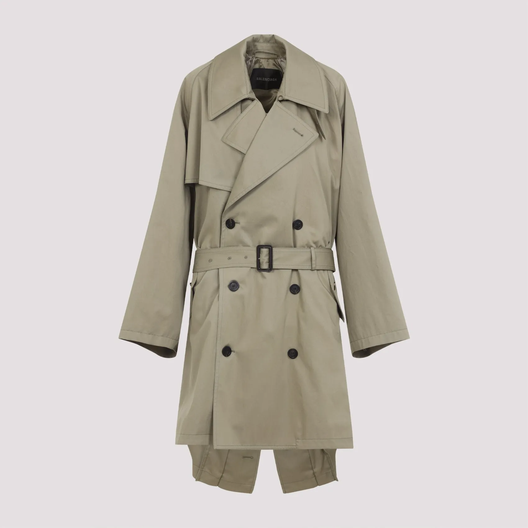 SAGE GREEN GABARDINE TRENCH COAT sold by Lord & Taylor product image thumbnail 2
