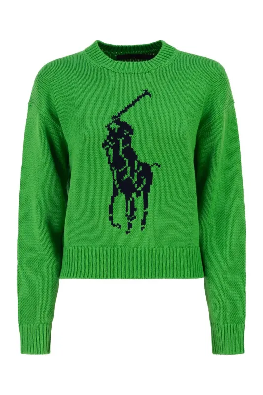BIG PONY COTTON CREW NECK JUMPER made by Lord & Taylor