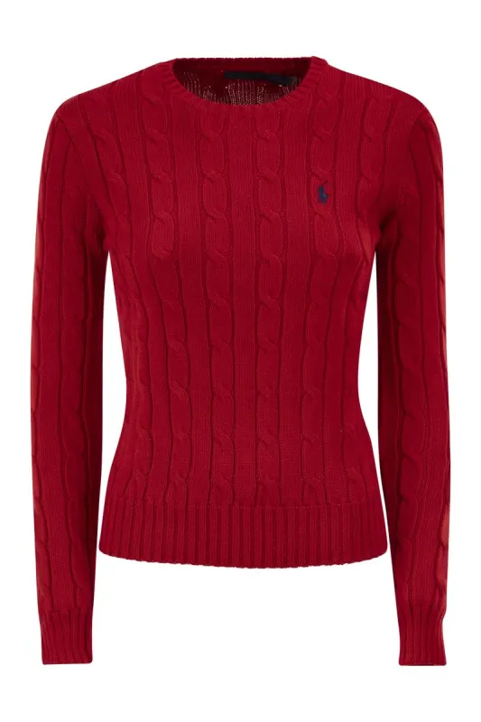 COTTON CABLE KNIT CREW NECK JUMPER sold by Lord & Taylor
