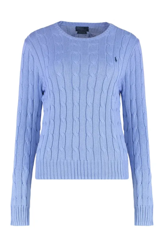COTTON CABLE KNIT CREW NECK JUMPER sold by Lord & Taylor