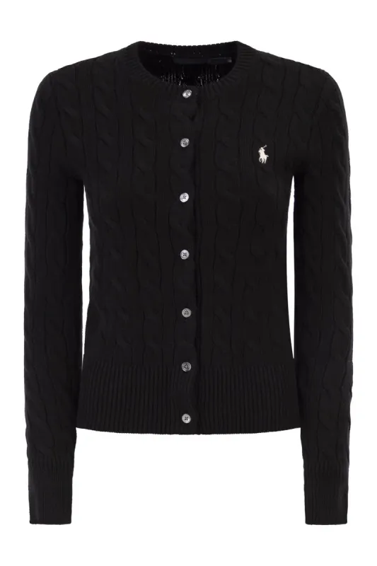 CABLE KNIT COTTON CREW NECK CARDIGAN made by Polo by Ralph Lauren