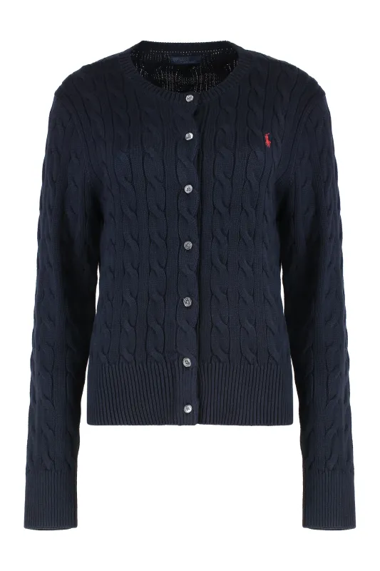CABLE KNIT COTTON CREW NECK CARDIGAN made by Polo by Ralph Lauren