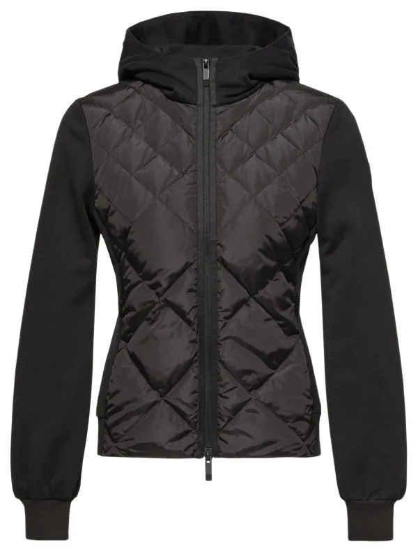 BLACK POLYAMIDE ZIP UP CARDIGAN made by Moncler