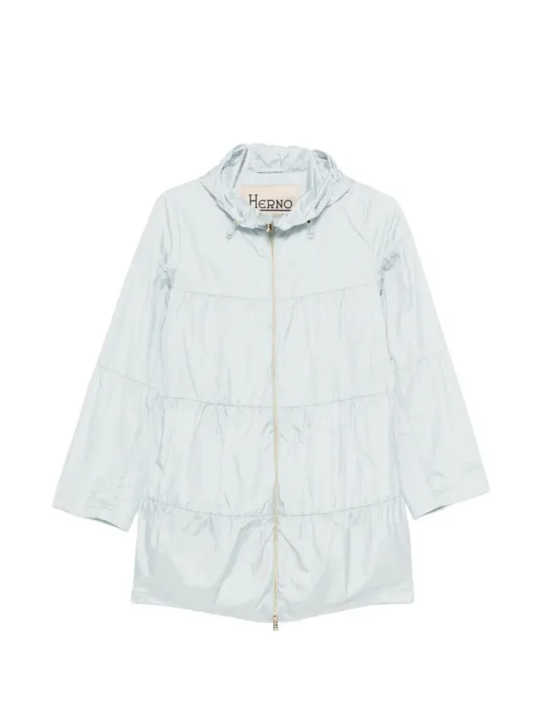 LIGHT BLUE POLYAMIDE PARKA made by Herno