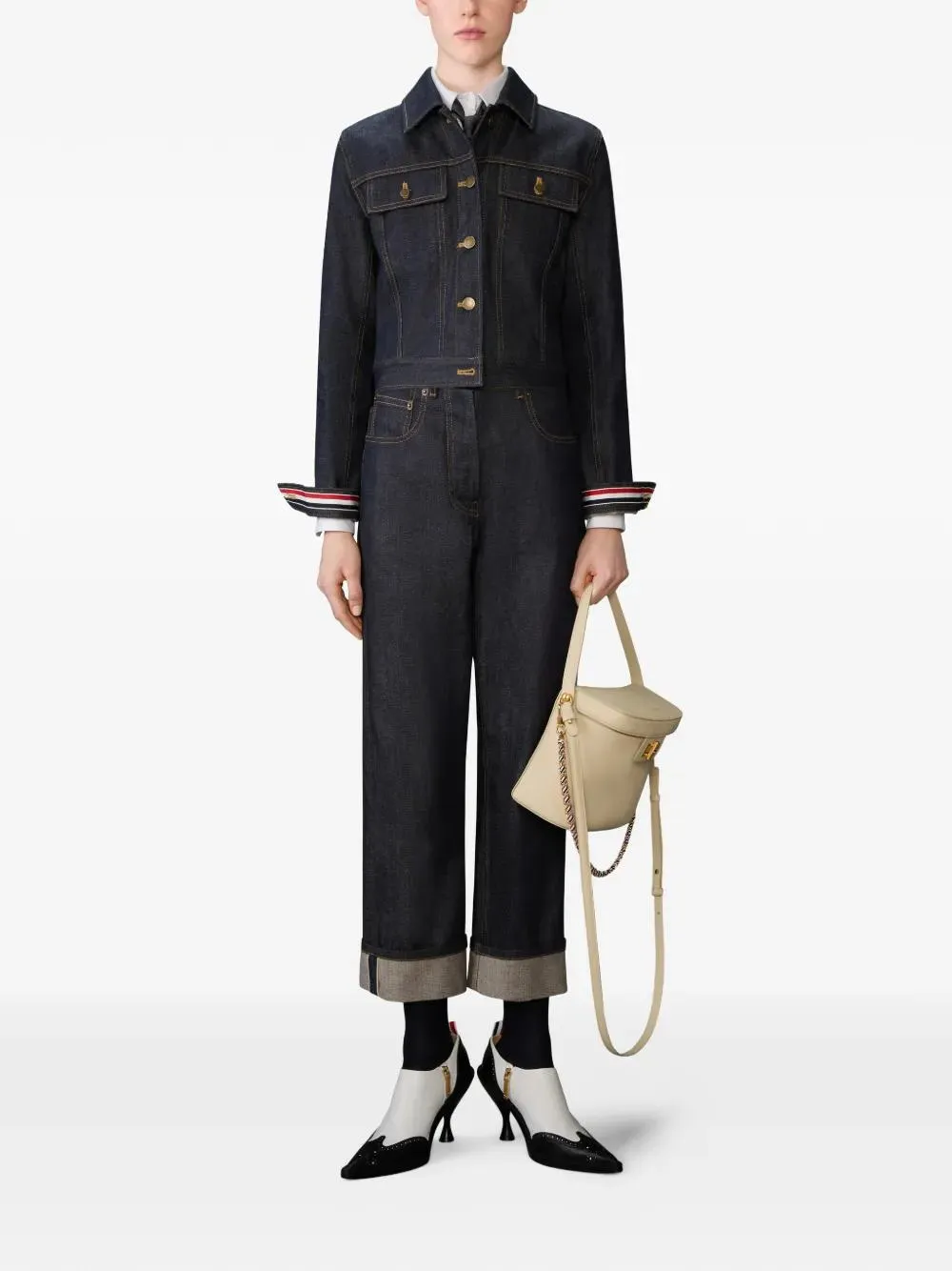 CUFFED JEANS WITH FIVE POCKETS sold by Lord & Taylor product image thumbnail 2