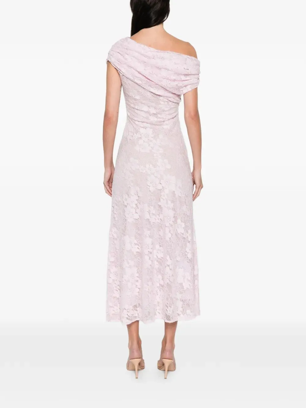 PINK POLYAMIDE RHINESTONE LACE MIDI DRESS sold by Lord & Taylor product image thumbnail 4